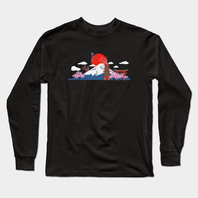 Fuji Long Sleeve T-Shirt by Indiecate